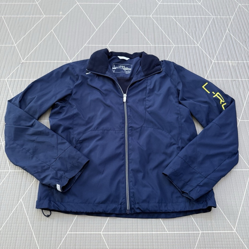 L-RL Ralph Lauren Women's Navy Blue Full Zip Jacket Size Medium